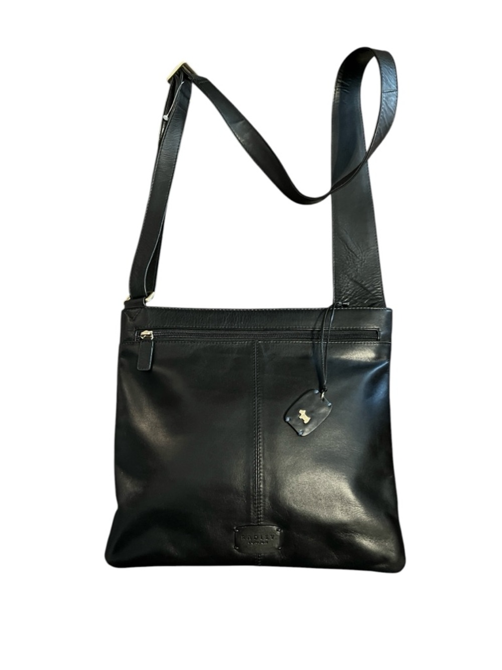 Radley London Black Leather Pocket Bag with Front Pocket and Original Hang Tag - Picture 5 of 11